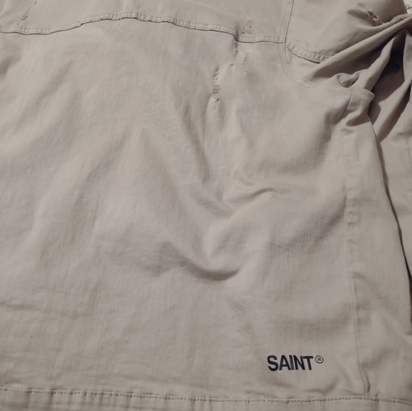 Distressed jacket with pockets and button closures - Picture 2 of 4